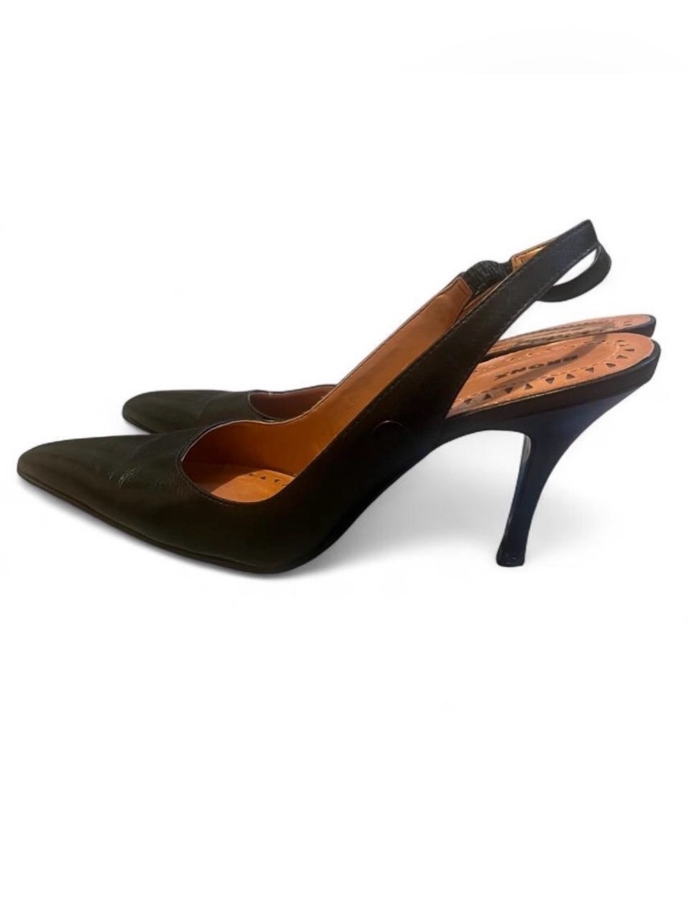 Classic Black Pointed Slingback Heels Old Money Classic